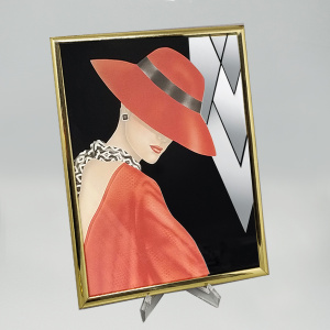 1980s Pair Of Framed Prints "Glam Girl" by Ferraro