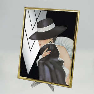 1980s Pair Of Framed Prints "Glam Girl" by Ferraro