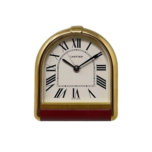 1980s Gorgeous Cartier Romane Alarm Clock Pendulette. Made in Swiss