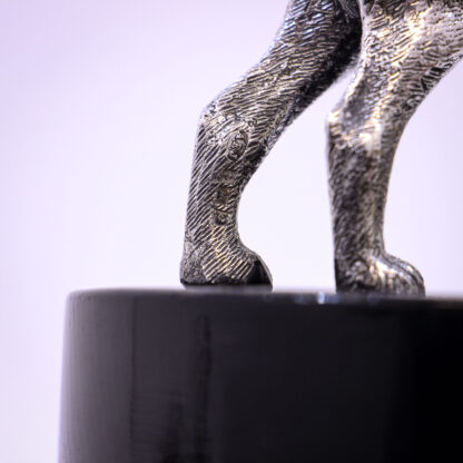 Silver Sculpture of a Dog by A.E. Jones - Image 7