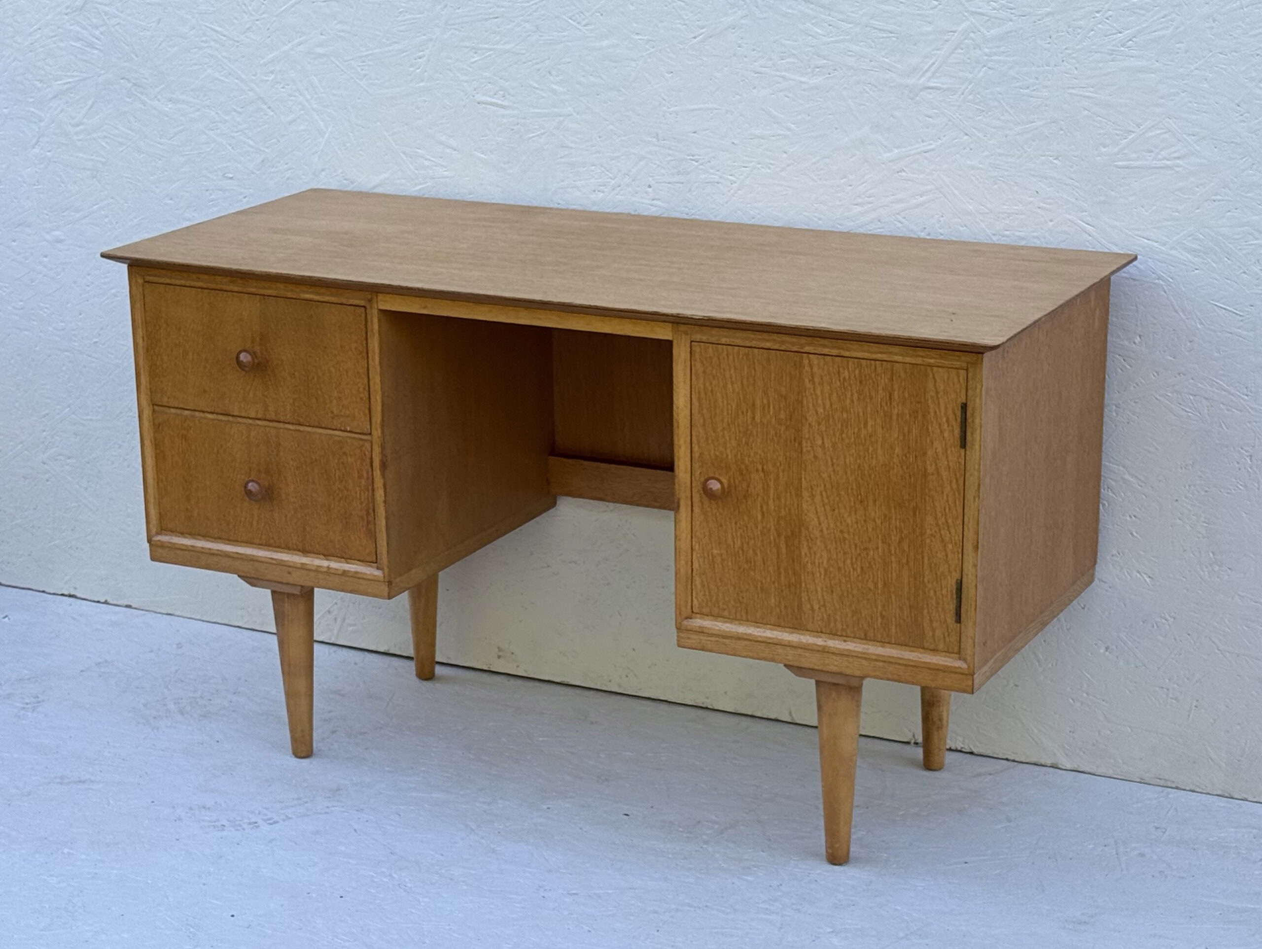 Mid Century Light Oak Desk