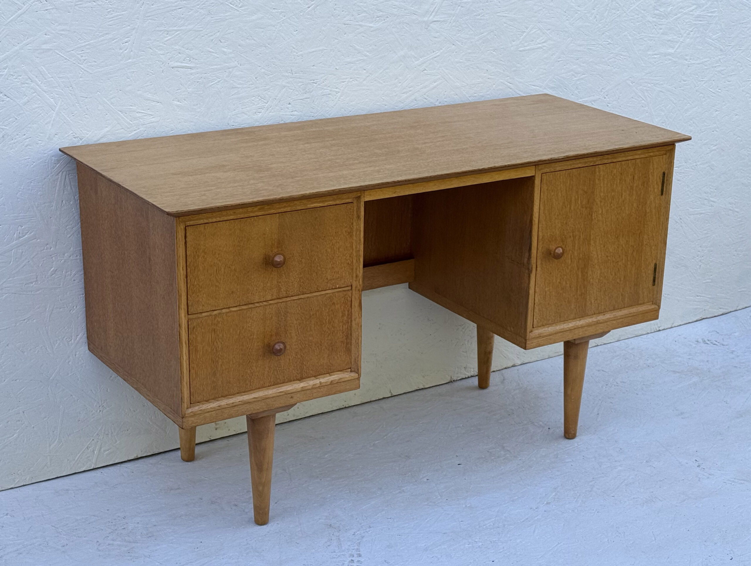 Mid Century Light Oak Desk