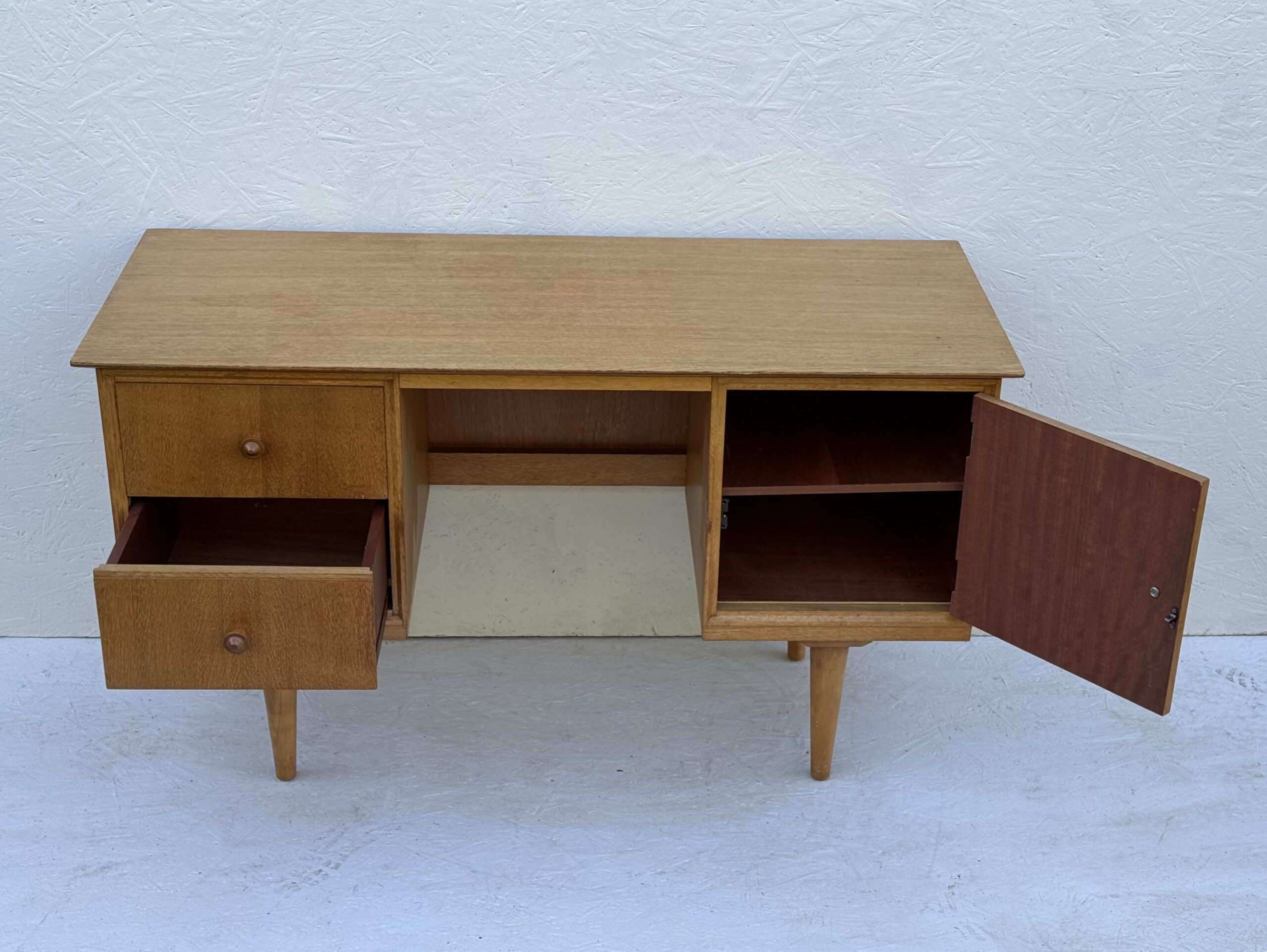 Mid Century Light Oak Desk