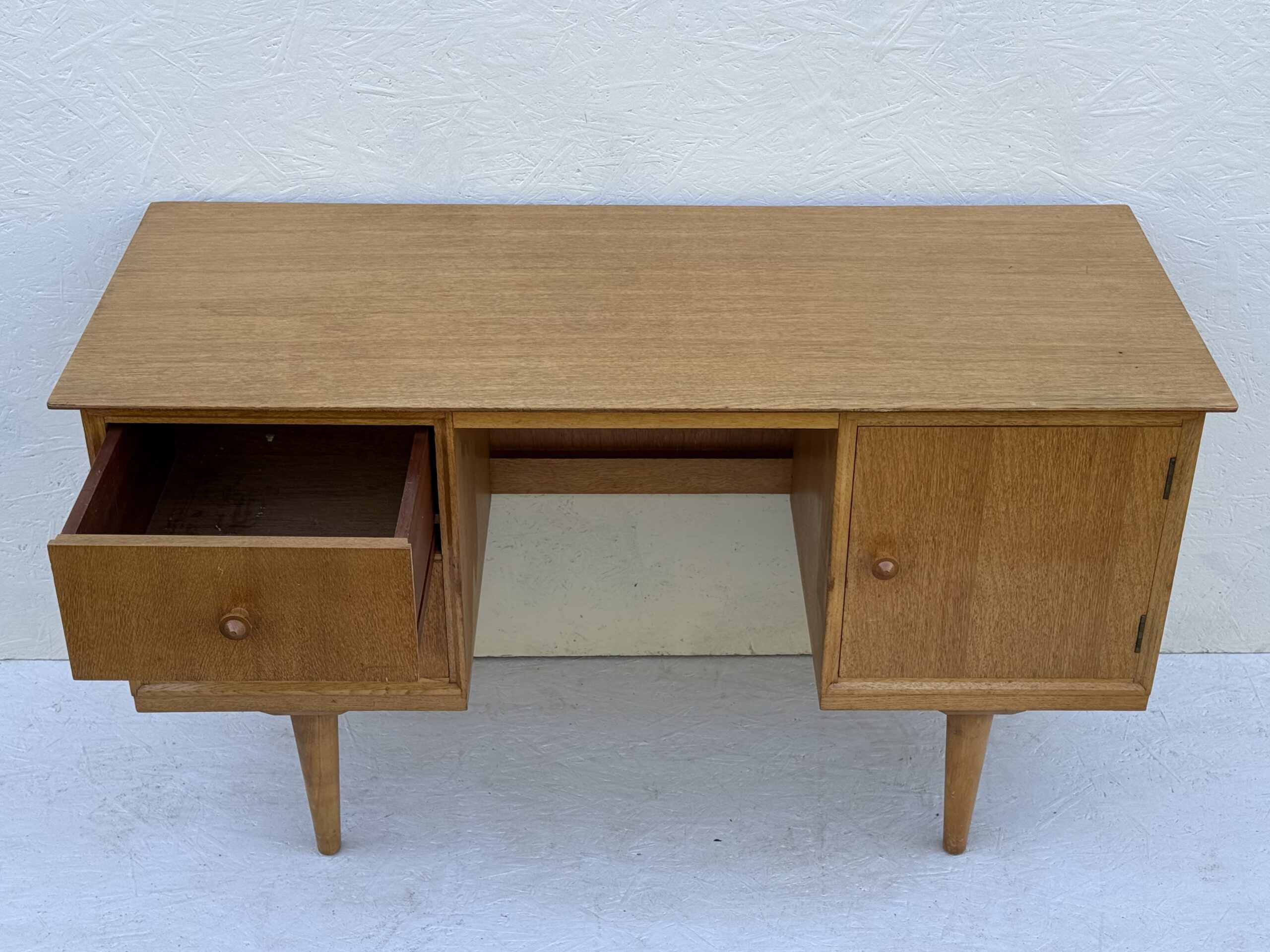 Mid Century Light Oak Desk