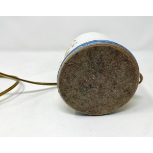 20th Century Italian Ceramic Hand-painted Petite Lamp, Sgraffitto Floral Design