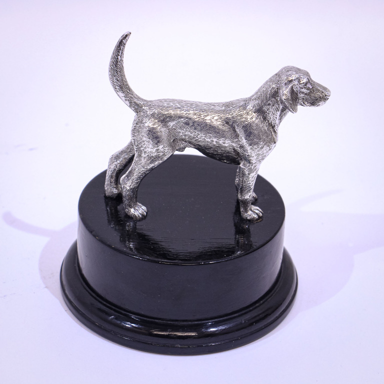Silver Sculpture of a Dog by A.E. Jones - Image 5