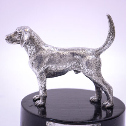Silver Sculpture of a Dog by A.E. Jones - Image 3