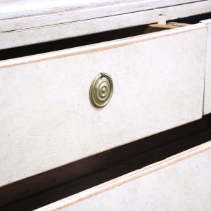 Painted Gustavian Style Linen Press Cupboard