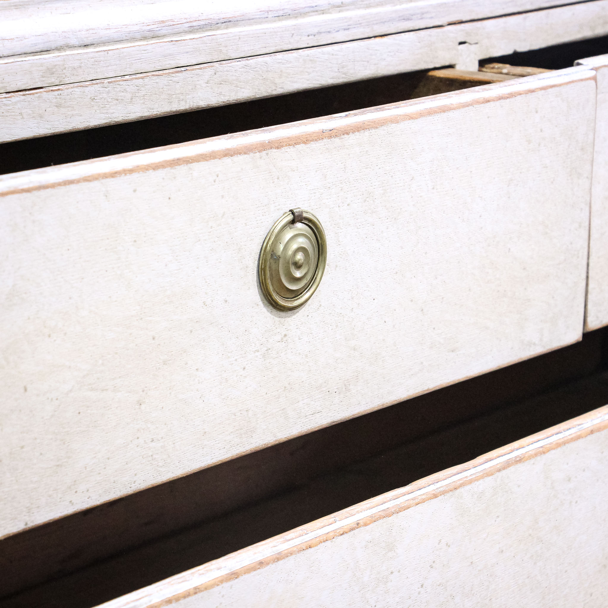 Painted Gustavian Style Linen Press Cupboard