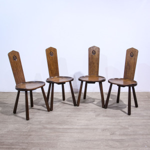 Oak Dining Suite with Table, 4 Chairs & Sideboard