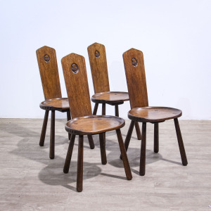 Oak Dining Suite with Table, 4 Chairs & Sideboard