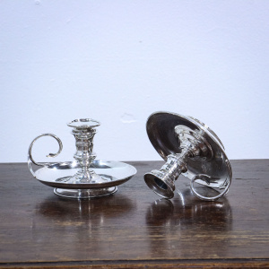 Pair of Sterling Silver Victorian Chambersticks