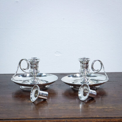 Pair of Sterling Silver Victorian Chambersticks - Image 7