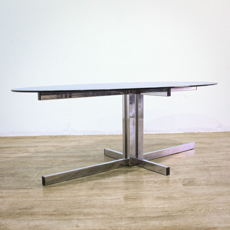 Pieff Glass & Chrome Coffee Table