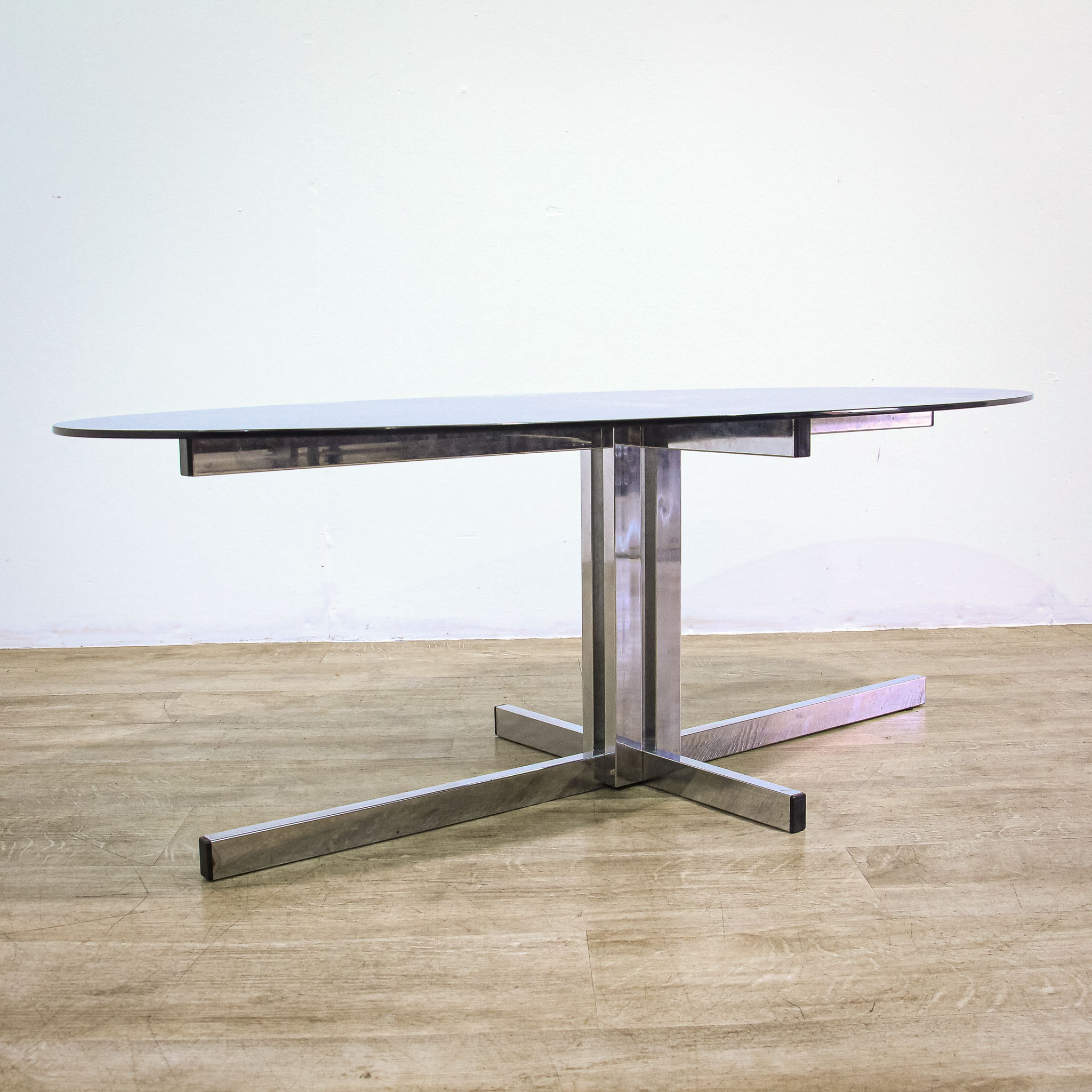 Pieff Glass & Chrome Coffee Table