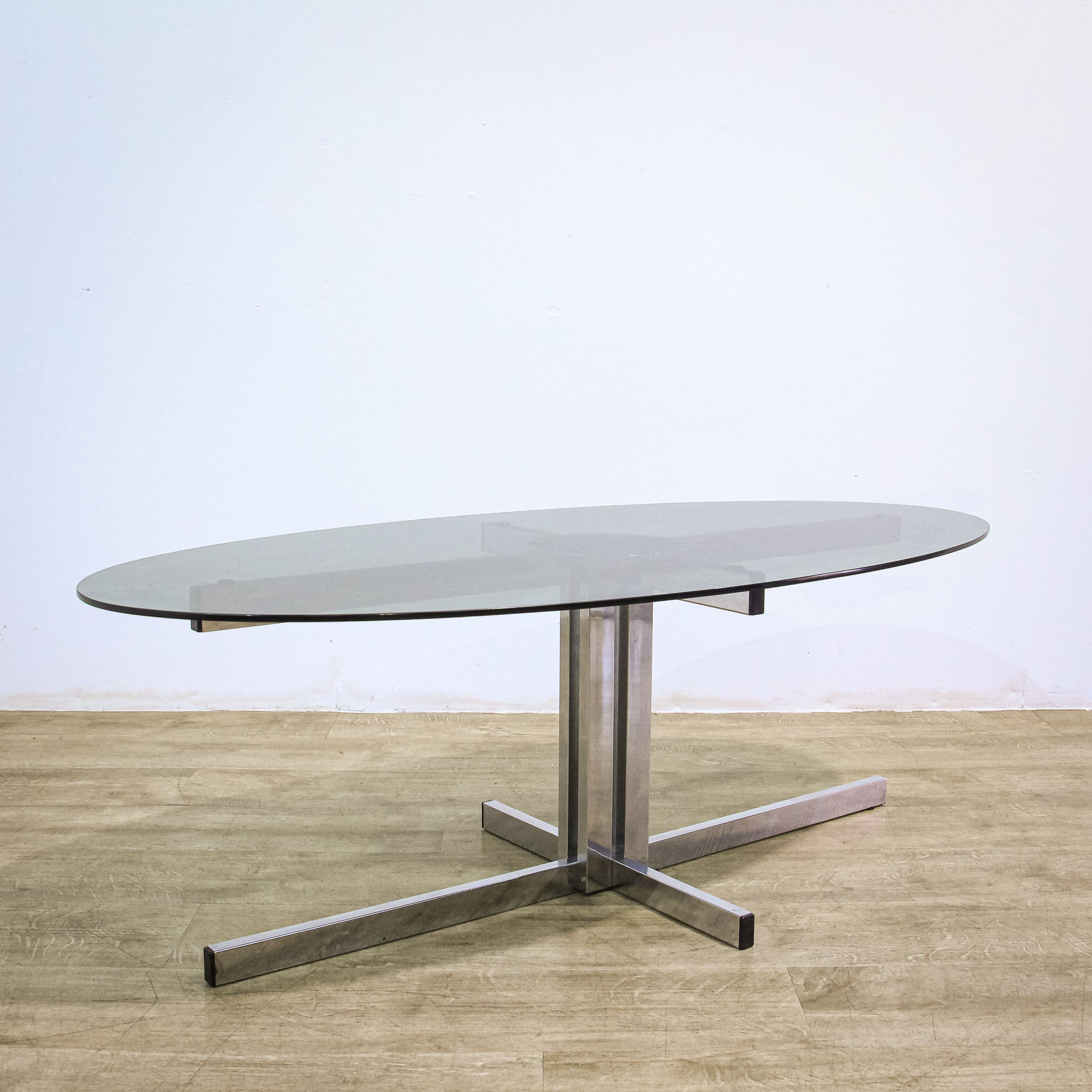 Pieff Glass & Chrome Coffee Table