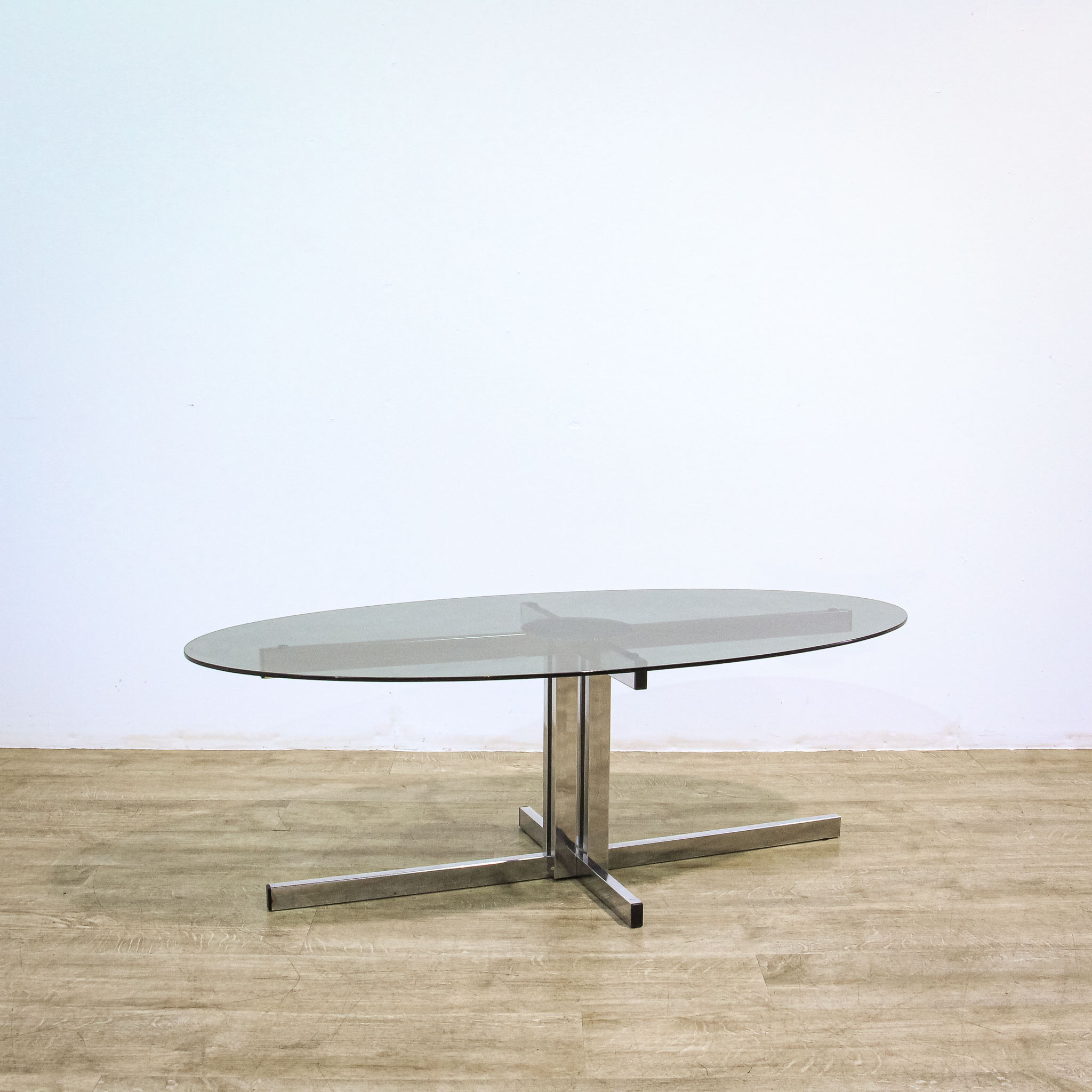 Pieff Glass & Chrome Coffee Table