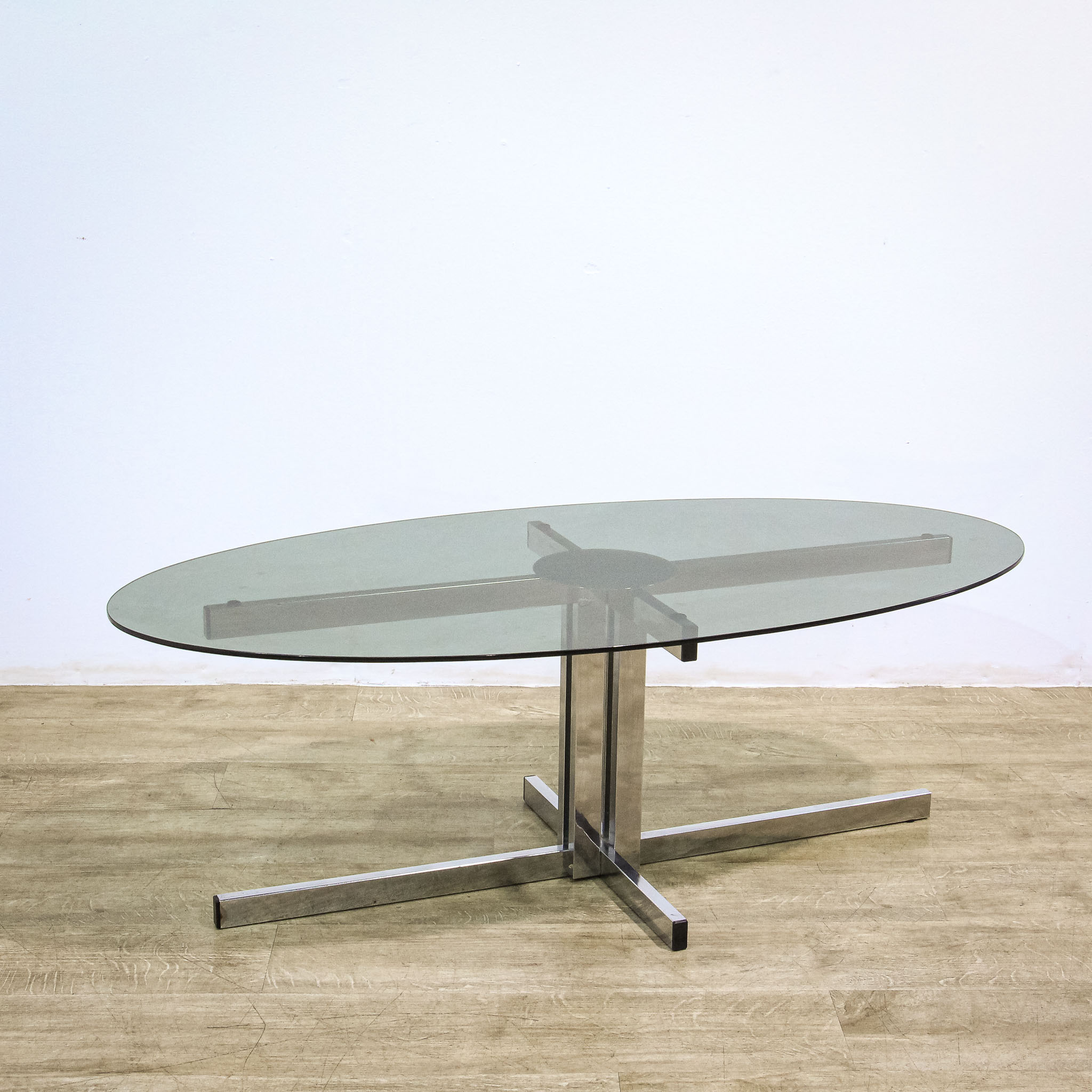 Pieff Glass & Chrome Coffee Table