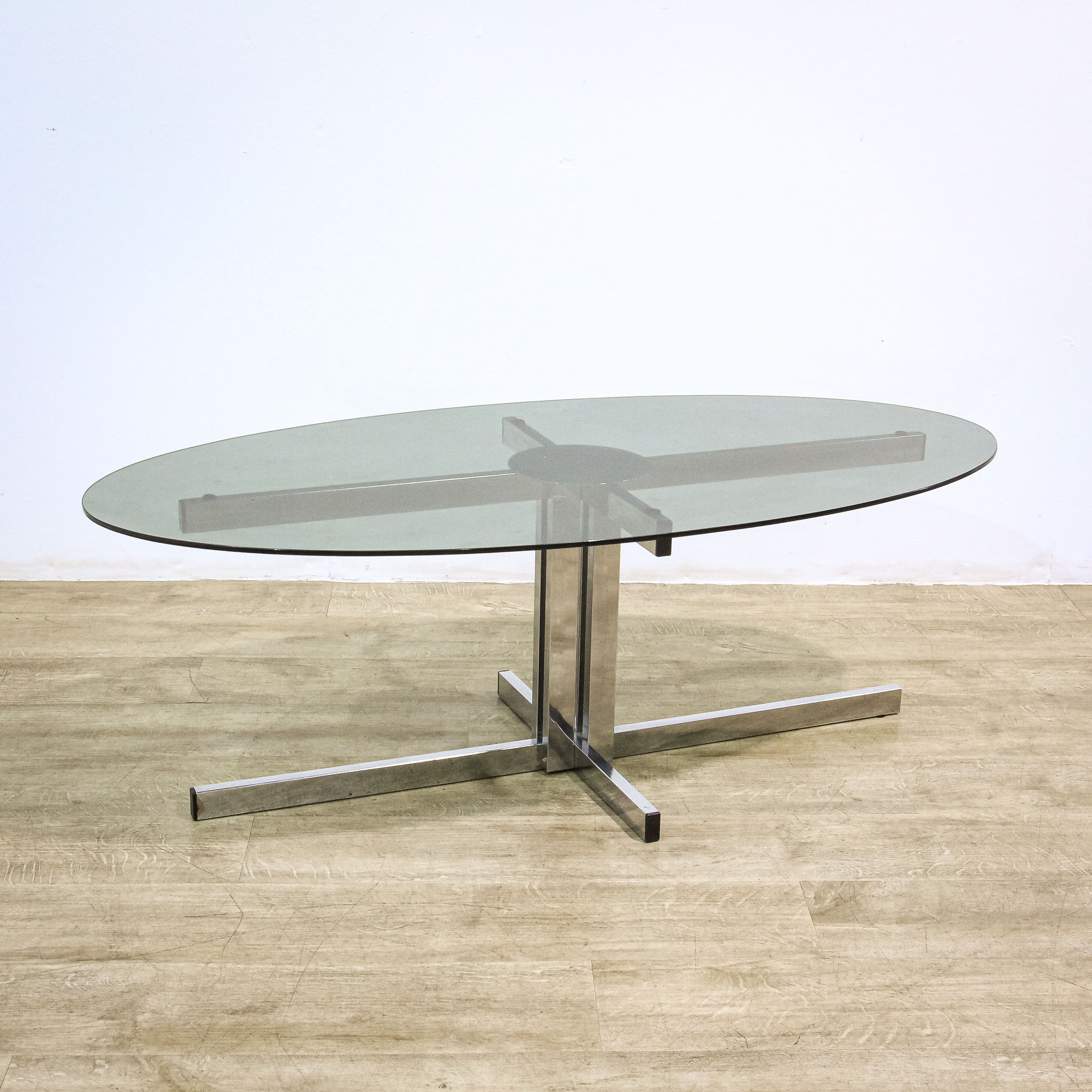 Pieff Glass & Chrome Coffee Table