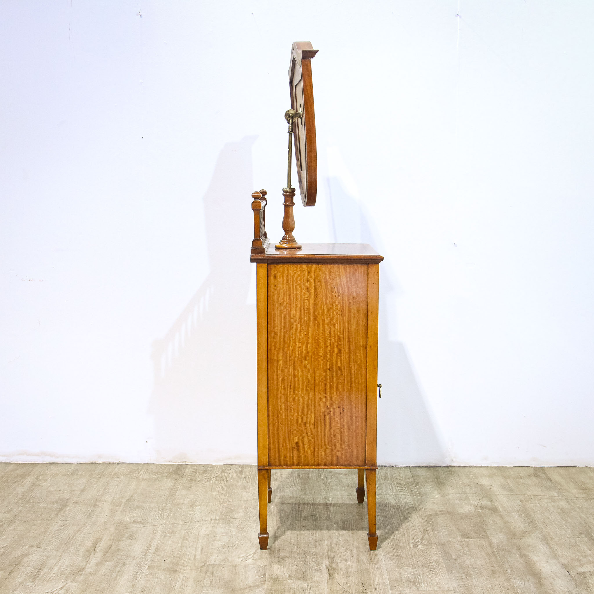 Inlaid Dressing or Shaving Stand with Adjustable Mirror