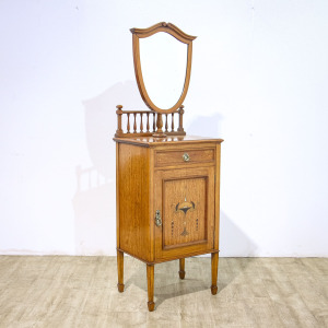 Inlaid Dressing or Shaving Stand with Adjustable Mirror