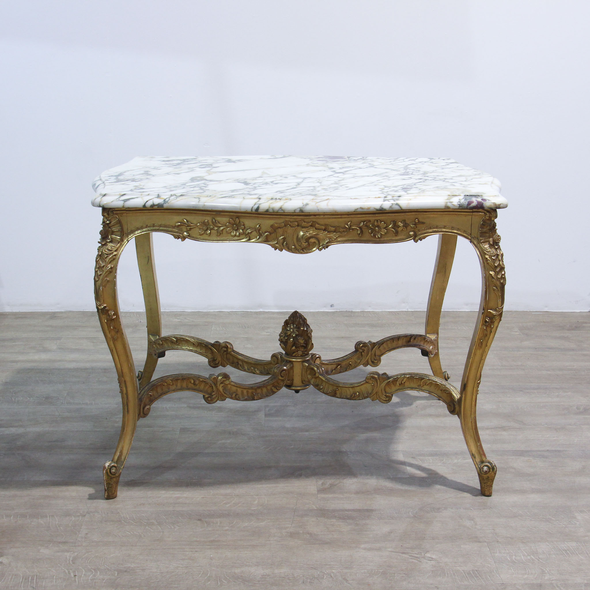 French Carved Gilt Wood Centre Table in Louis XVI Style