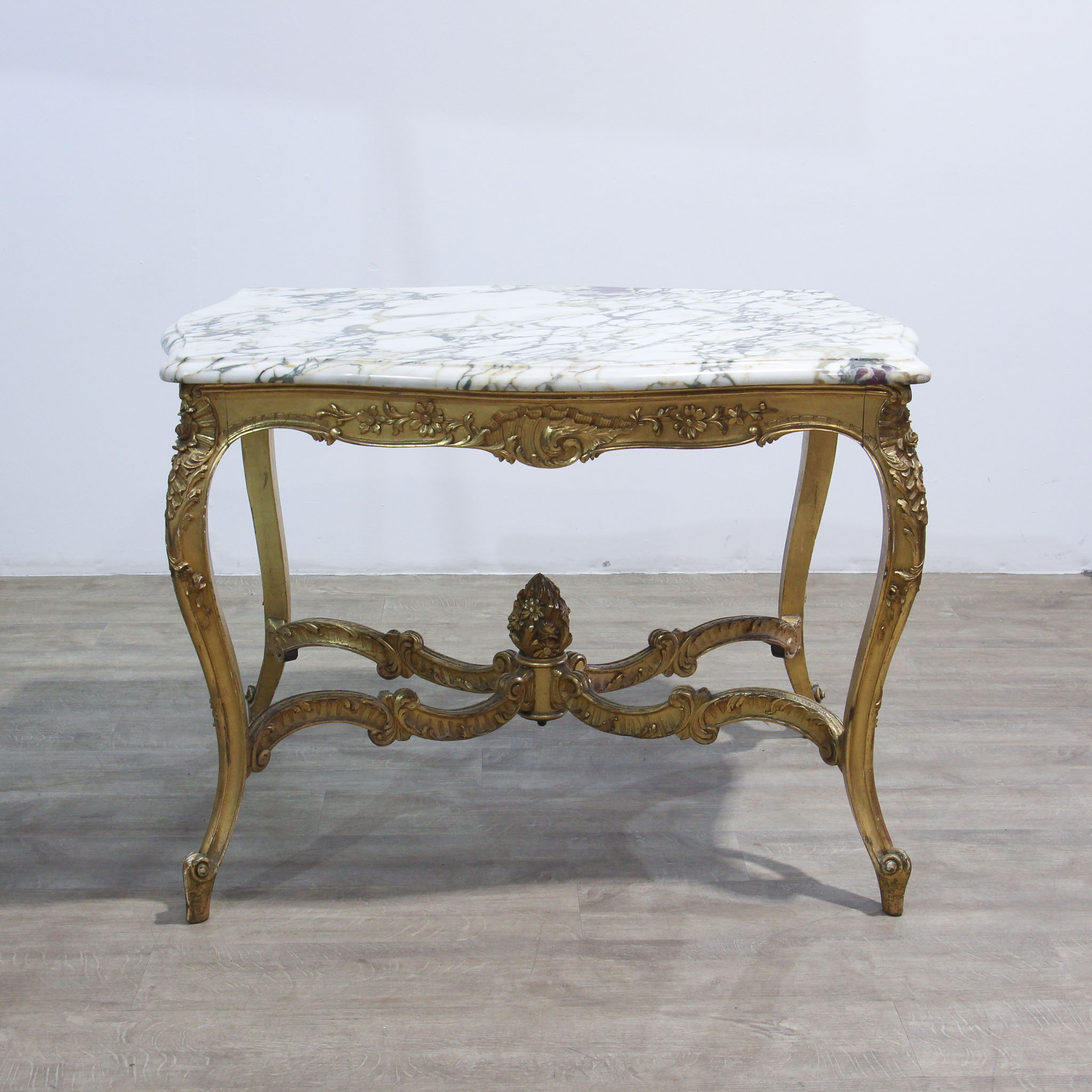 French Carved Gilt Wood Centre Table in Louis XVI Style