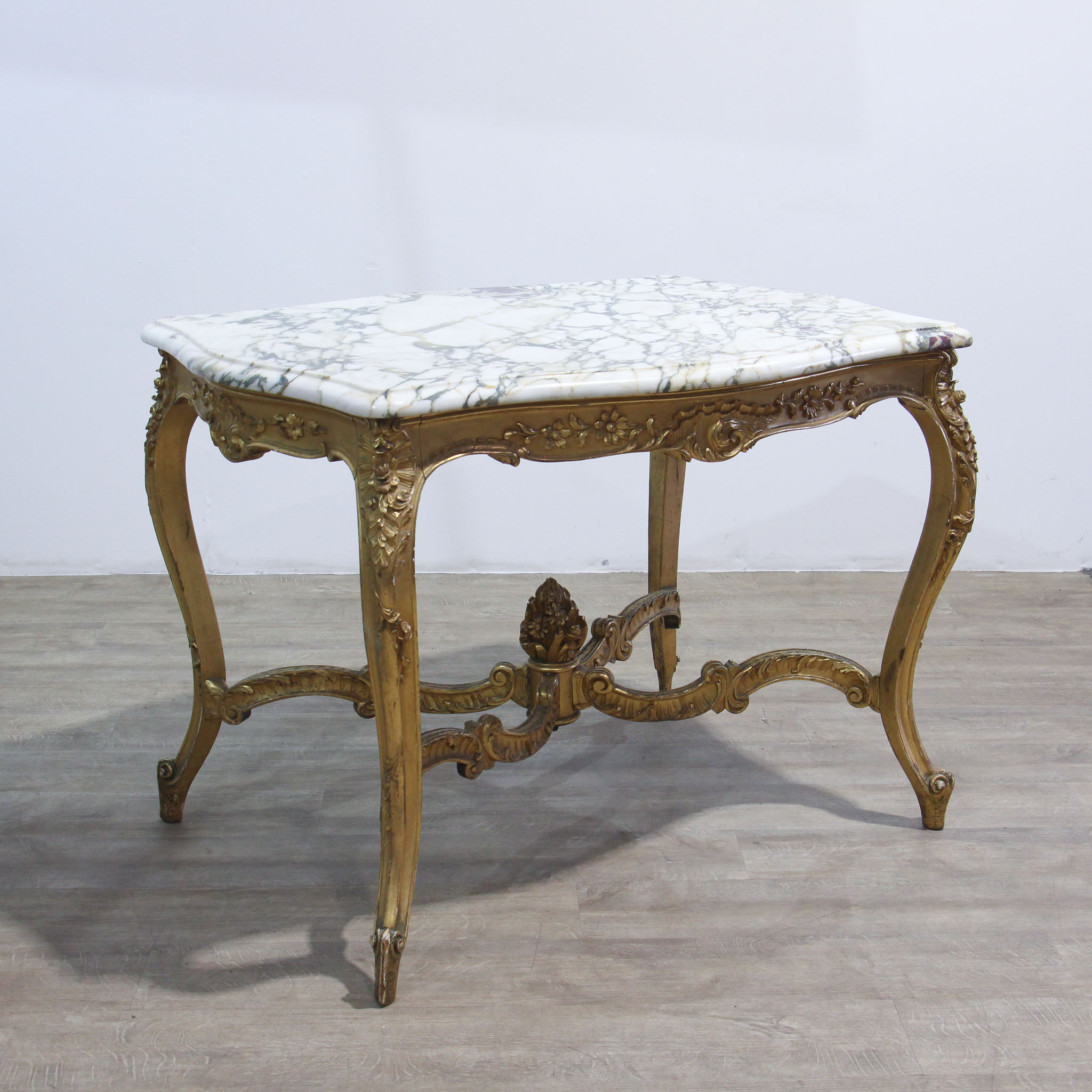 French Carved Gilt Wood Centre Table in Louis XVI Style