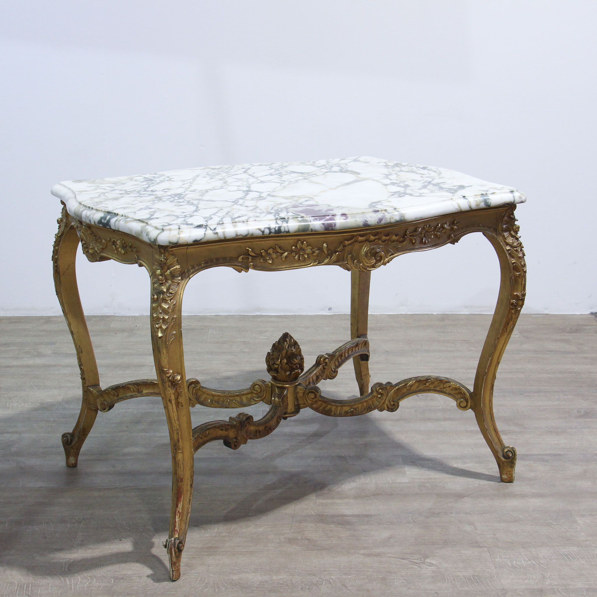 French Carved Gilt Wood Centre Table in Louis XVI Style