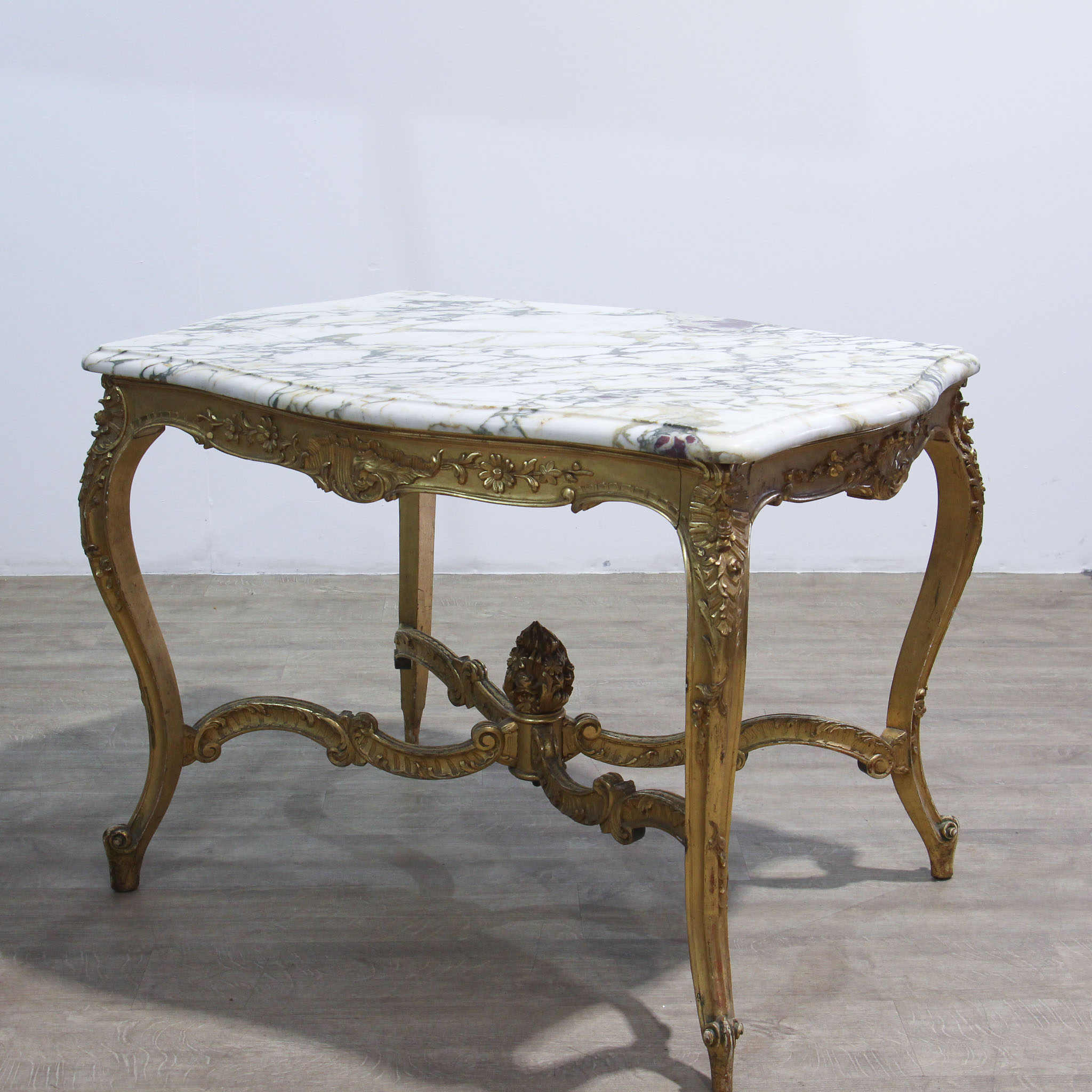 French Carved Gilt Wood Centre Table in Louis XVI Style