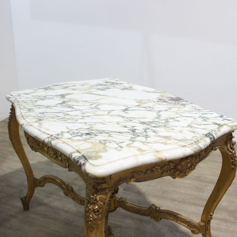 French Carved Gilt Wood Centre Table in Louis XVI Style