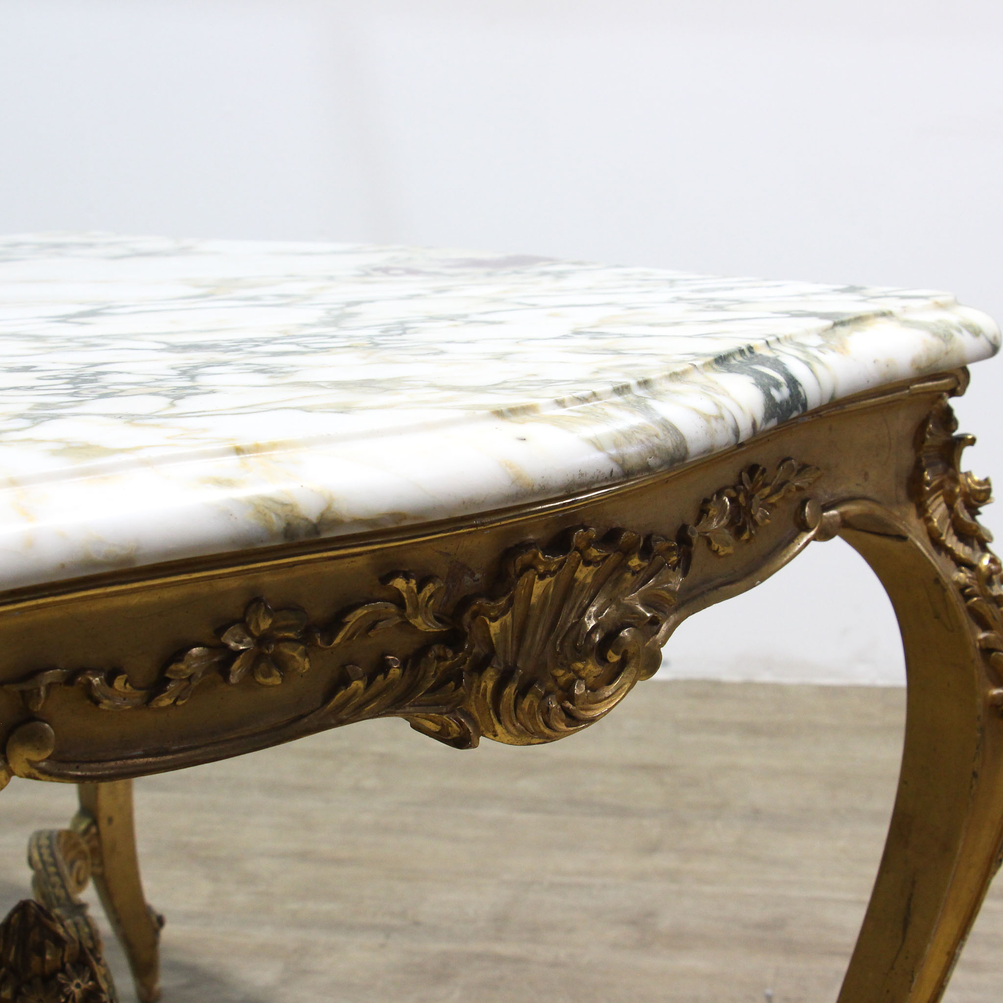 French Carved Gilt Wood Centre Table in Louis XVI Style