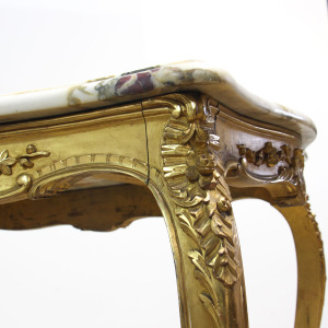 French Carved Gilt Wood Centre Table in Louis XVI Style