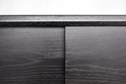 Mid-Century Scandinavian Modern Dark Oak Sideboard with Wooden Handles, 1960s - Image 3