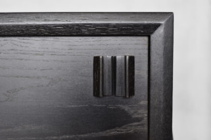 Mid-Century Scandinavian Modern Dark Oak Sideboard with Wooden Handles, 1960s - Image 13