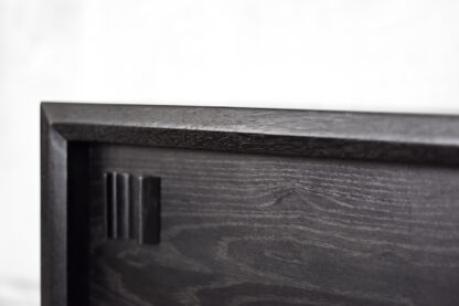 Mid-Century Scandinavian Modern Dark Oak Sideboard with Wooden Handles, 1960s - Image 12