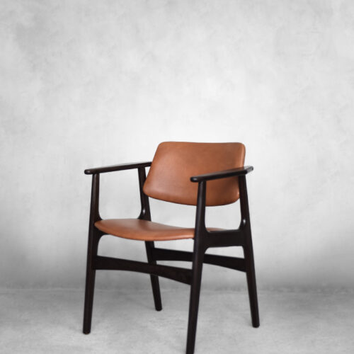 Vintage Mid-Century Scandinavian Modern Mahogany Office Chair, 1960s