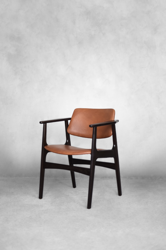 Vintage Mid-Century Scandinavian Modern Mahogany Office Chair, 1960s