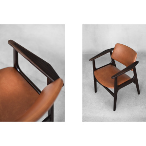 Vintage Mid-Century Scandinavian Modern Mahogany Office Chair, 1960s