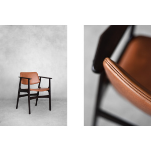 Vintage Mid-Century Scandinavian Modern Mahogany Office Chair, 1960s