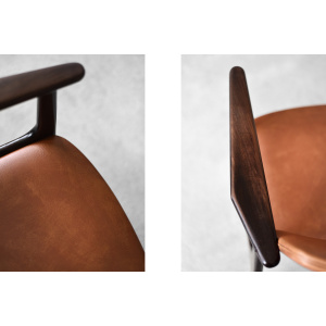 Vintage Mid-Century Scandinavian Modern Mahogany Office Chair, 1960s