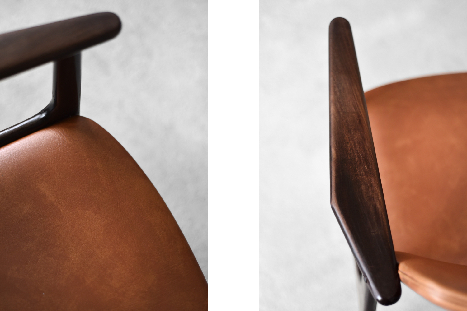 Vintage Mid-Century Scandinavian Modern Mahogany Office Chair, 1960s