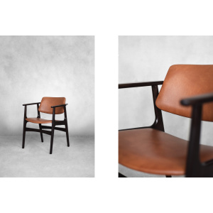 Vintage Mid-Century Scandinavian Modern Mahogany Office Chair, 1960s