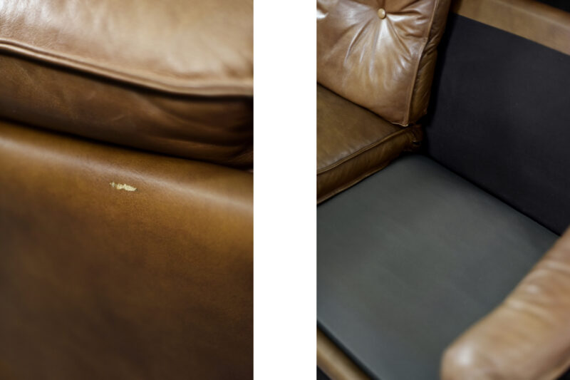 Vintage Mid-Century Danish Modern Cognac Leather 3-Seater Sofa, 1960s