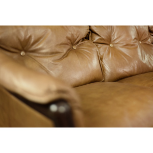 Vintage Mid-Century Danish Modern Cognac Leather 3-Seater Sofa, 1960s