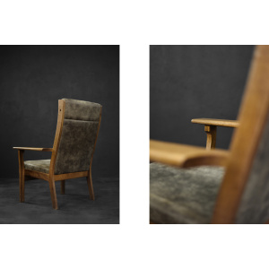 Rare Vintage Mid-Century Danish Modern Armchair Model GE 181 A by Hans J. Wegner for Getama, 1950s