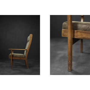 Rare Vintage Mid-Century Danish Modern Armchair Model GE 181 A by Hans J. Wegner for Getama, 1950s