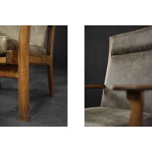 Rare Vintage Mid-Century Danish Modern Armchair Model GE 181 A by Hans J. Wegner for Getama, 1950s