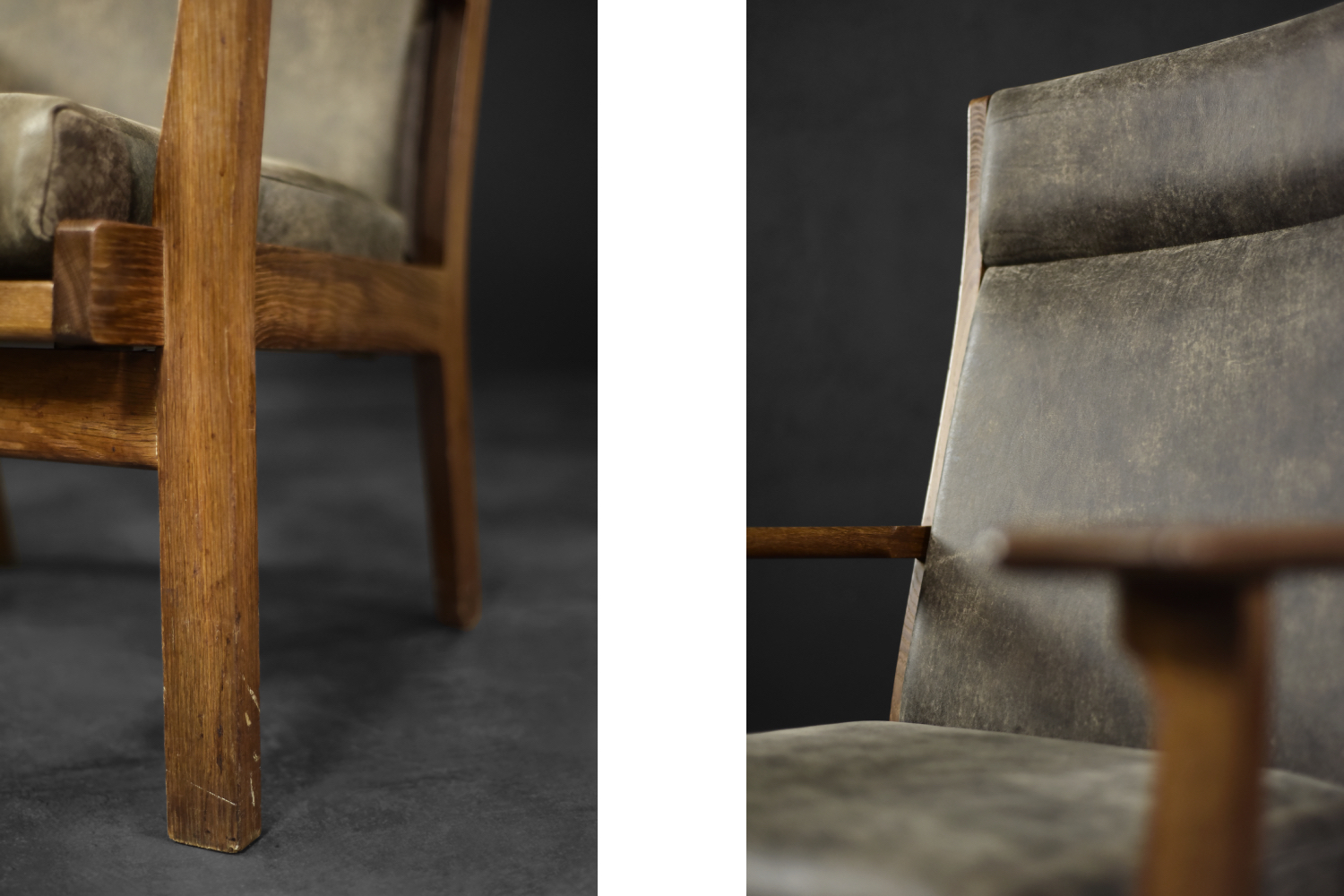 Rare Vintage Mid-Century Danish Modern Armchair Model GE 181 A by Hans J. Wegner for Getama, 1950s