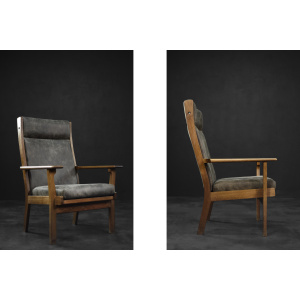 Rare Vintage Mid-Century Danish Modern Armchair Model GE 181 A by Hans J. Wegner for Getama, 1950s